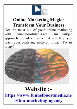 Online Marketing Magic Transform Your Business