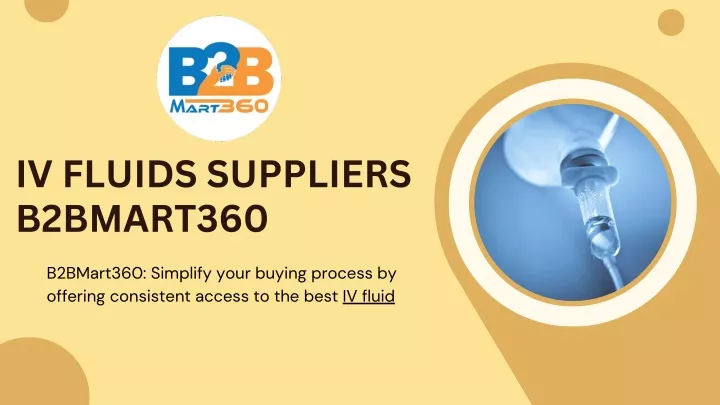 iv fluids suppliers b2bmart360