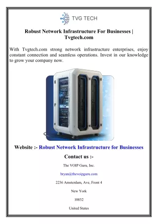 robust network infrastructure for businesses