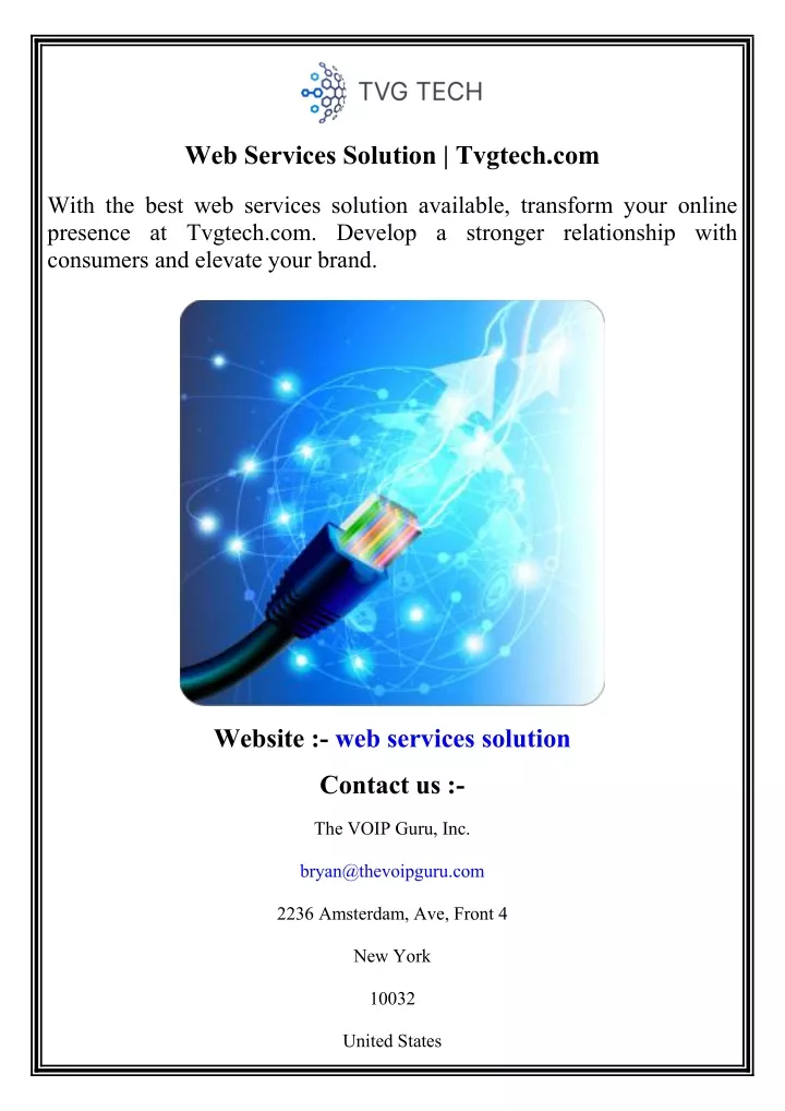 web services solution tvgtech com