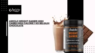 Awiclo Weight Gainer High Carbs,High Calorie 1 Kg Belgium Chocolate