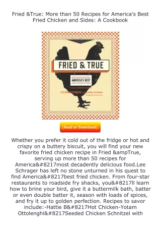 free read (✔️pdf❤️) Fried & True: More than 50 Recipes for America's Best F