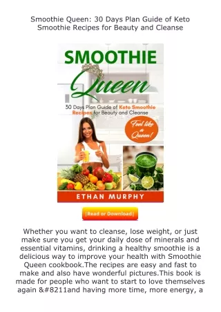[READ]⚡PDF✔ Smoothie Queen: 30 Days Plan Guide of Keto Smoothie Recipes for