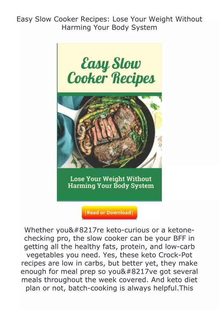 easy slow cooker recipes lose your weight without