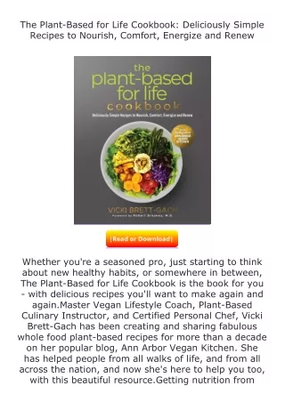 ❤️get (⚡️pdf⚡️) download The Plant-Based for Life Cookbook: Deliciously Sim