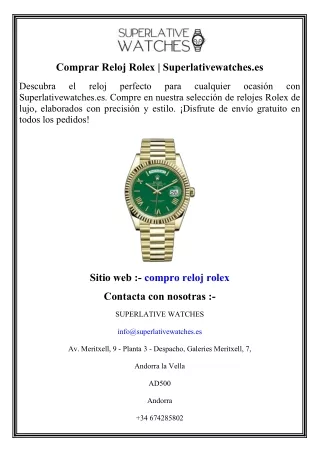 Comprar Reloj Rolex   Superlativewatches.es