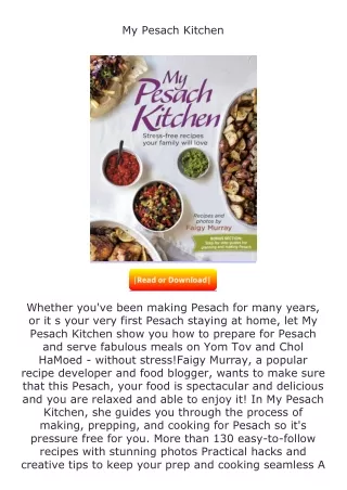 Download❤[READ]✔ My Pesach Kitchen