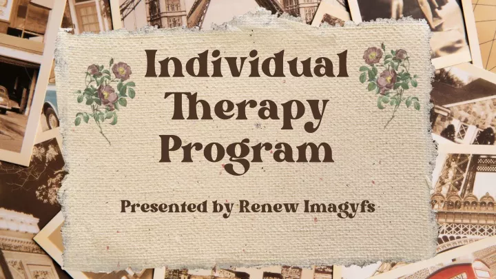individual therapy program