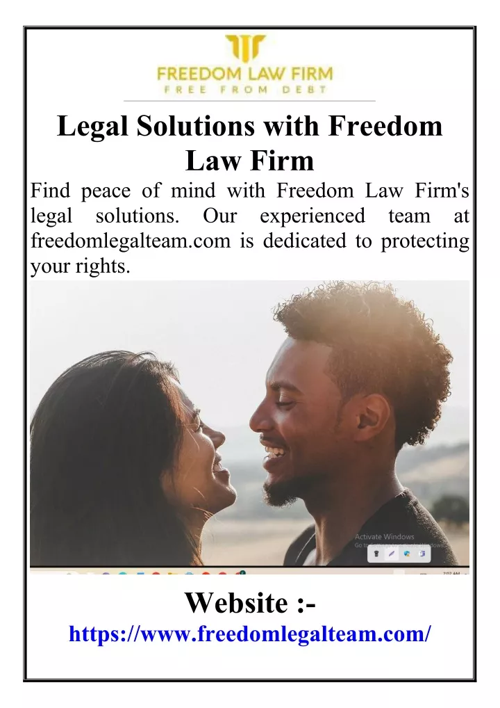 legal solutions with freedom law firm find peace
