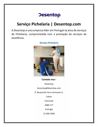 Serviço Pichelaria  Desentop