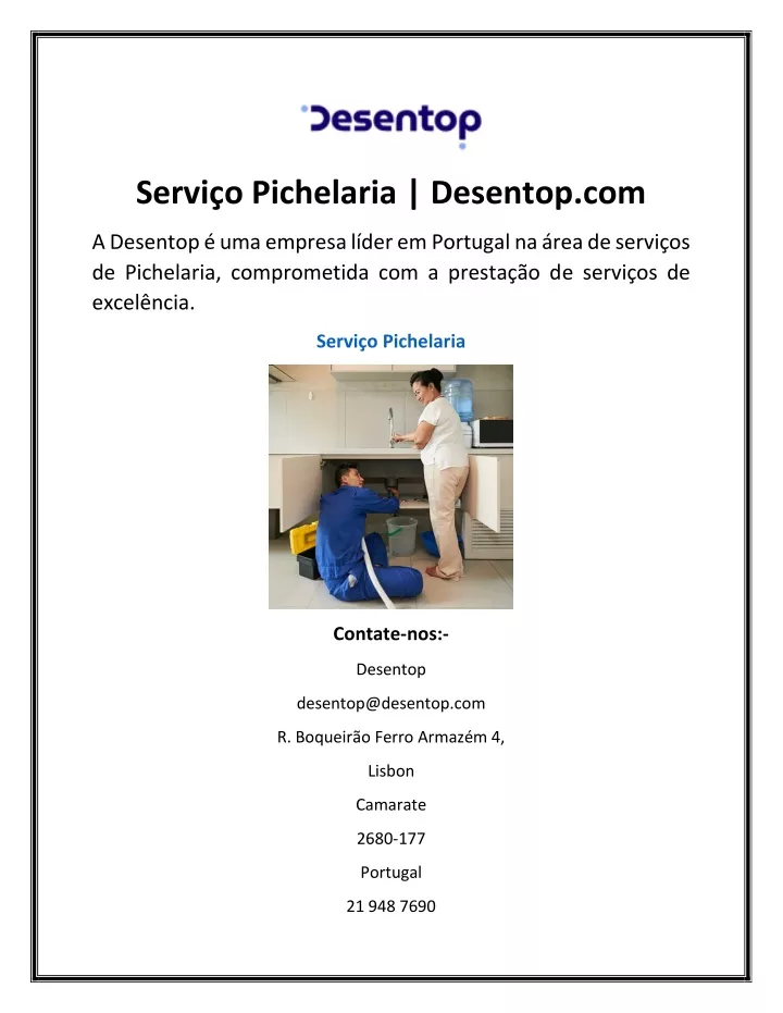 servi o pichelaria desentop com