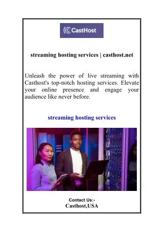 streaming hosting services casthost net