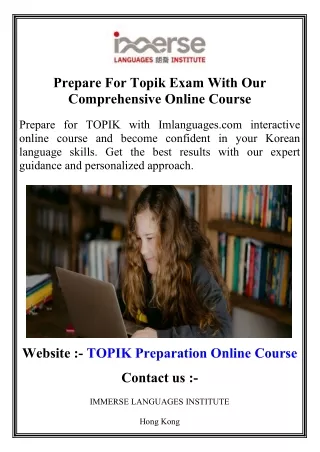 prepare for topik exam with our comprehensive