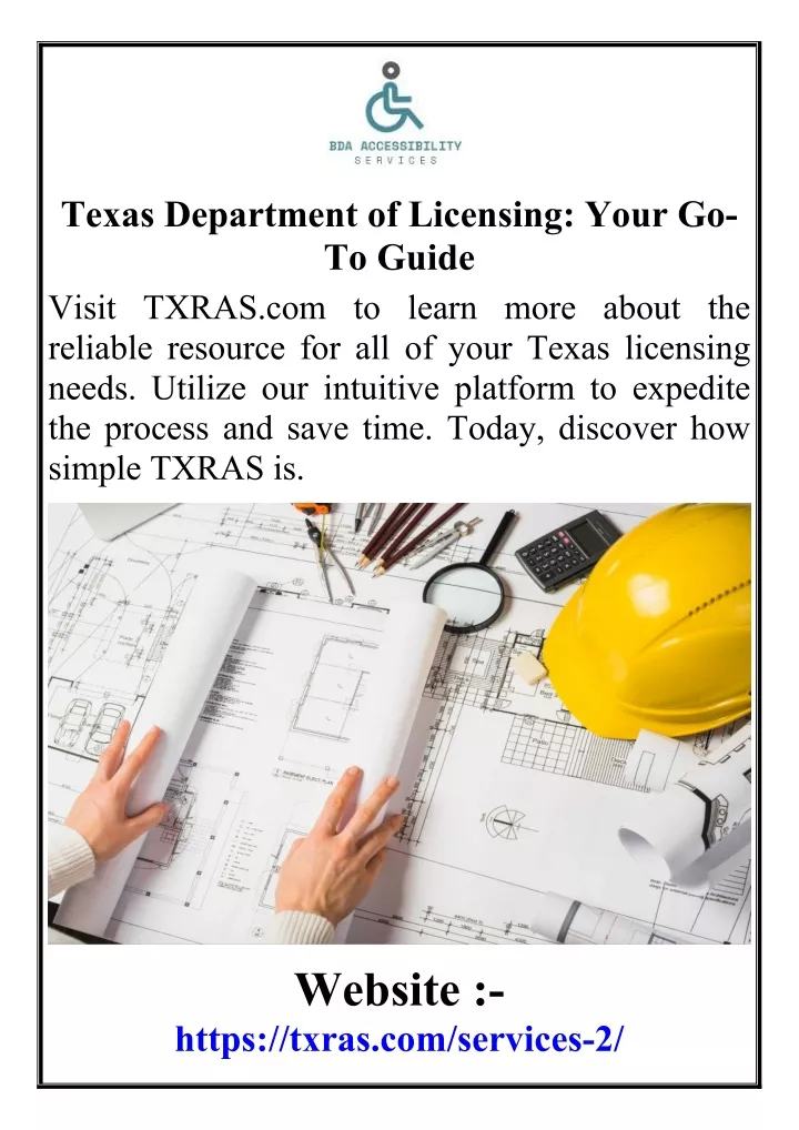 texas department of licensing your go to guide