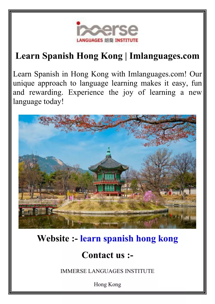 learn spanish hong kong imlanguages com