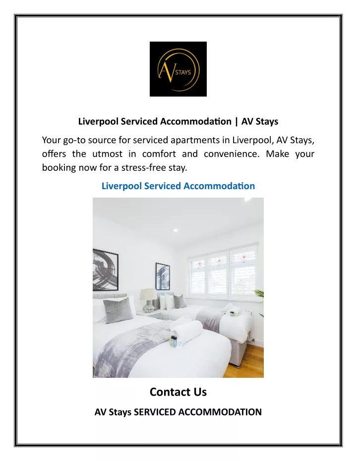 liverpool serviced accommodation av stays