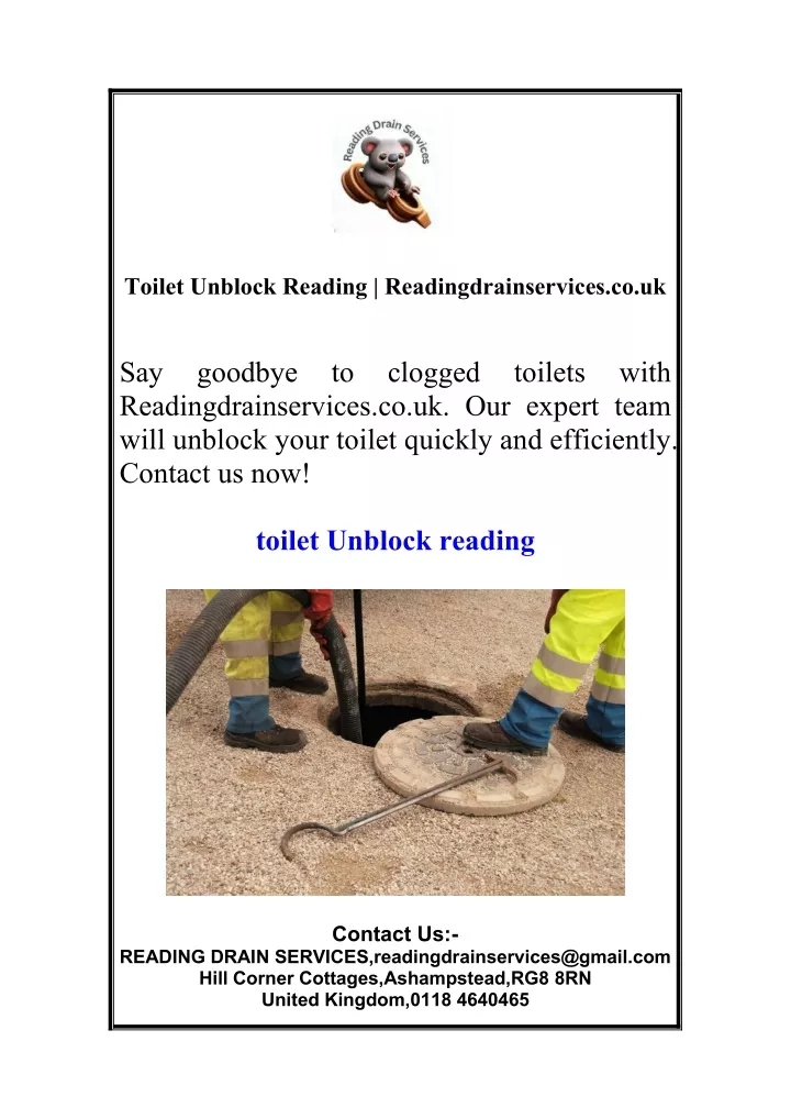 toilet unblock reading readingdrainservices co uk