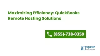 Maximizing Efficiency QuickBooks Remote Hosting Solutions