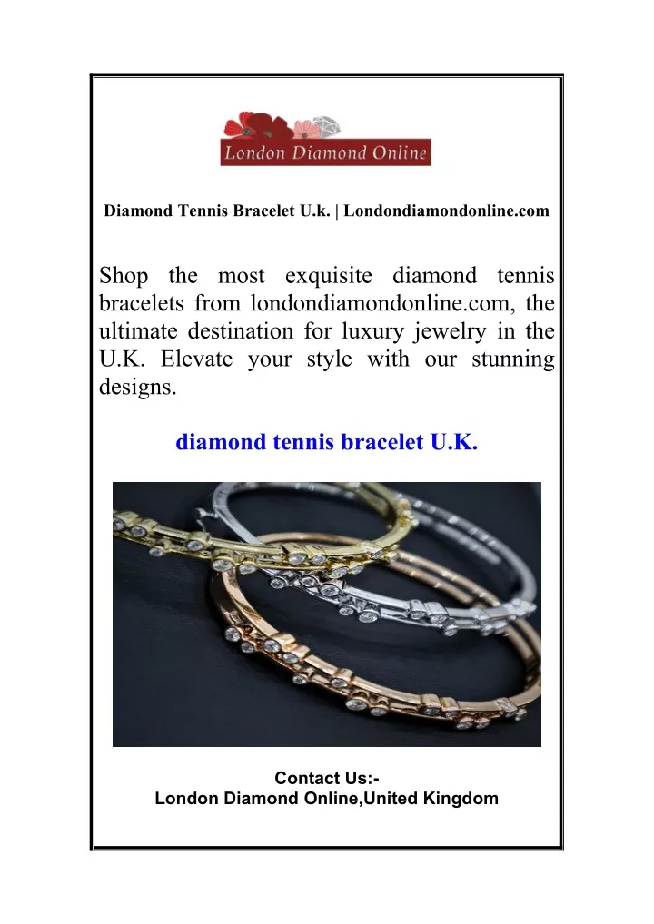 diamond tennis bracelet u k londondiamondonline