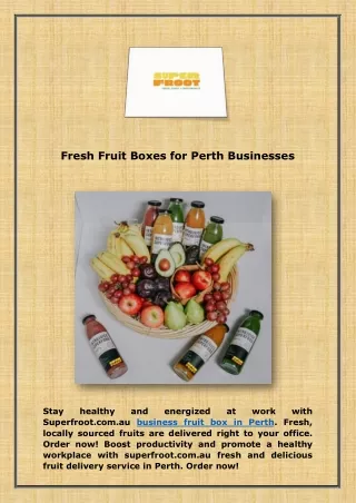 Fresh Fruit Boxes for Perth Businesses