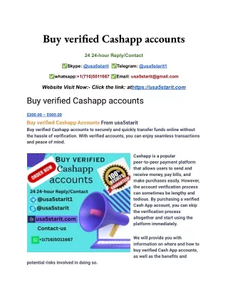 Buy verified Cashapp accounts