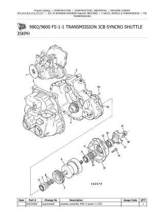 JCB 3CX 35 BACKOHE LOADER Parts Catalogue Manual (Serial Number 00400000-00430000)