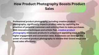 How Product Photography Boosts Product Sales