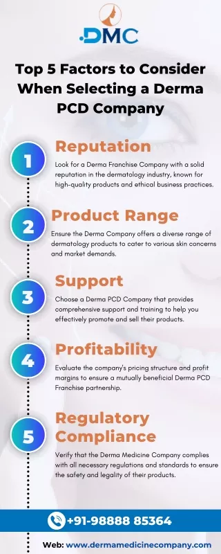 Top 5 Factors to Consider When Selecting a Derma PCD Company