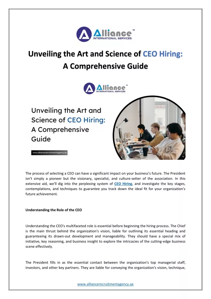 unveiling the art and science of ceo hiring