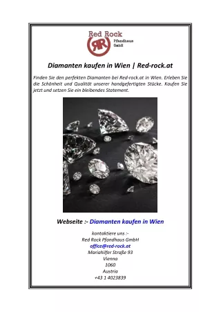 Diamanten kaufen in Wien  Red-rock.at