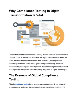 why compliance testing in digital transformation