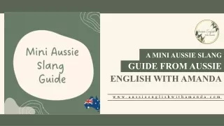 Your Mini Aussie Slang Guide | Aussie English with Amanda