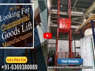 Hydraulic Goods Elevator in Chennai
