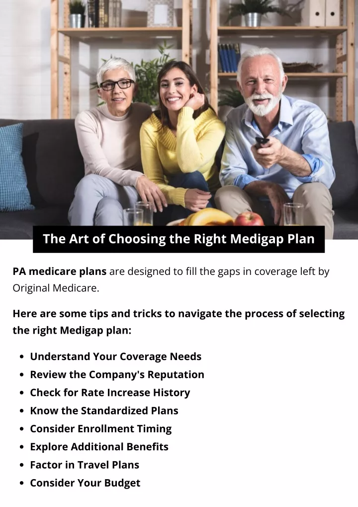 the art of choosing the right medigap plan