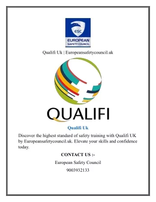 Qualifi Uk Europeansafetycouncil.uk