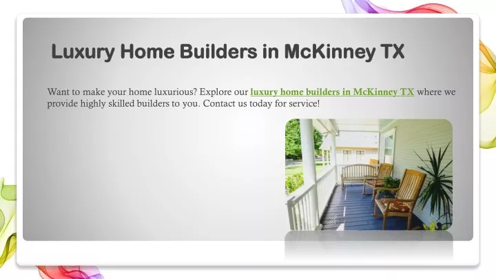 luxury home builders in mckinney tx