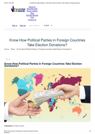 How Political Parties in Foreign Countries Take Election Donations