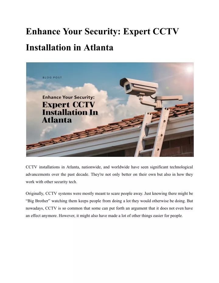 enhance your security expert cctv