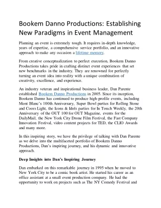 bookem danno productions establishing