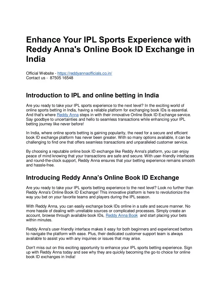 enhance your ipl sports experience with reddy