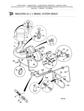 JCB 3CX SM444 SUPER (Centremount AR AK Engine) BACKOHE LOADER Parts Catalogue Manual (Serial Number 00920001-00929999)