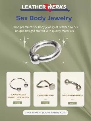 Shop Sex Body Jewelry for Men - LeatherWerks