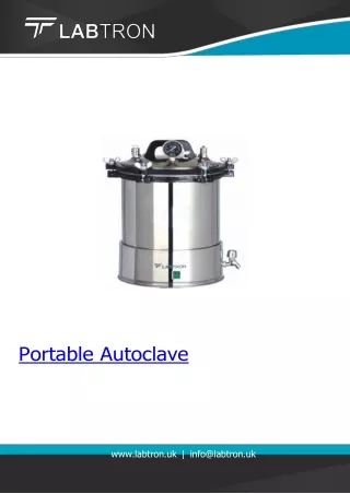 Portable Autoclave/Power AC 220 V / 50 Hz