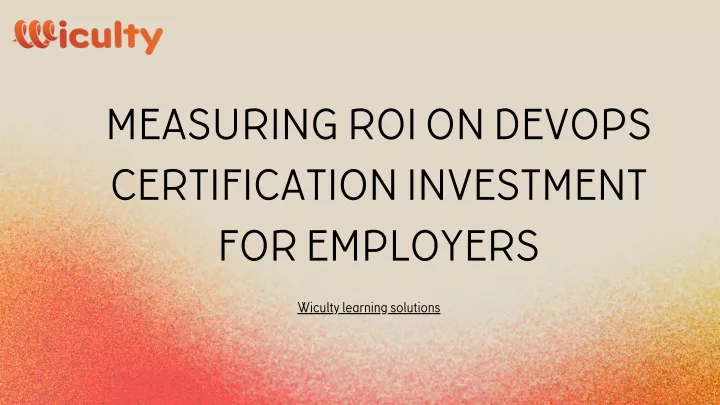 measuring roi on devops certification investment