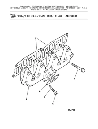 JCB 3CX SUPER PS BACKOHE LOADER Parts Catalogue Manual (Serial Number 00930000-00959999)