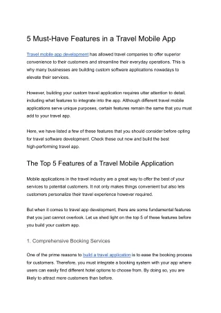 Know All About Travel App Development Company