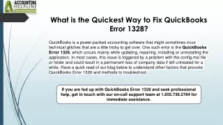 Step-by-Step fixes for QuickBooks Installation Error 1328
