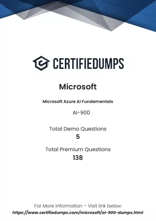Master AI Fundamentals with AI-900 Certification | Exam Guide with Certifiedumps