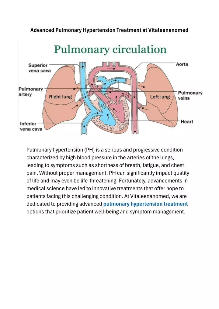 advanced pulmonary hypertension treatment