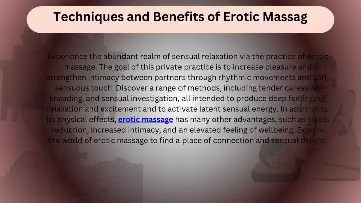techniques and benefits of erotic massag